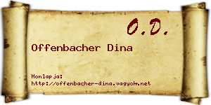 Offenbacher Dina névjegykártya